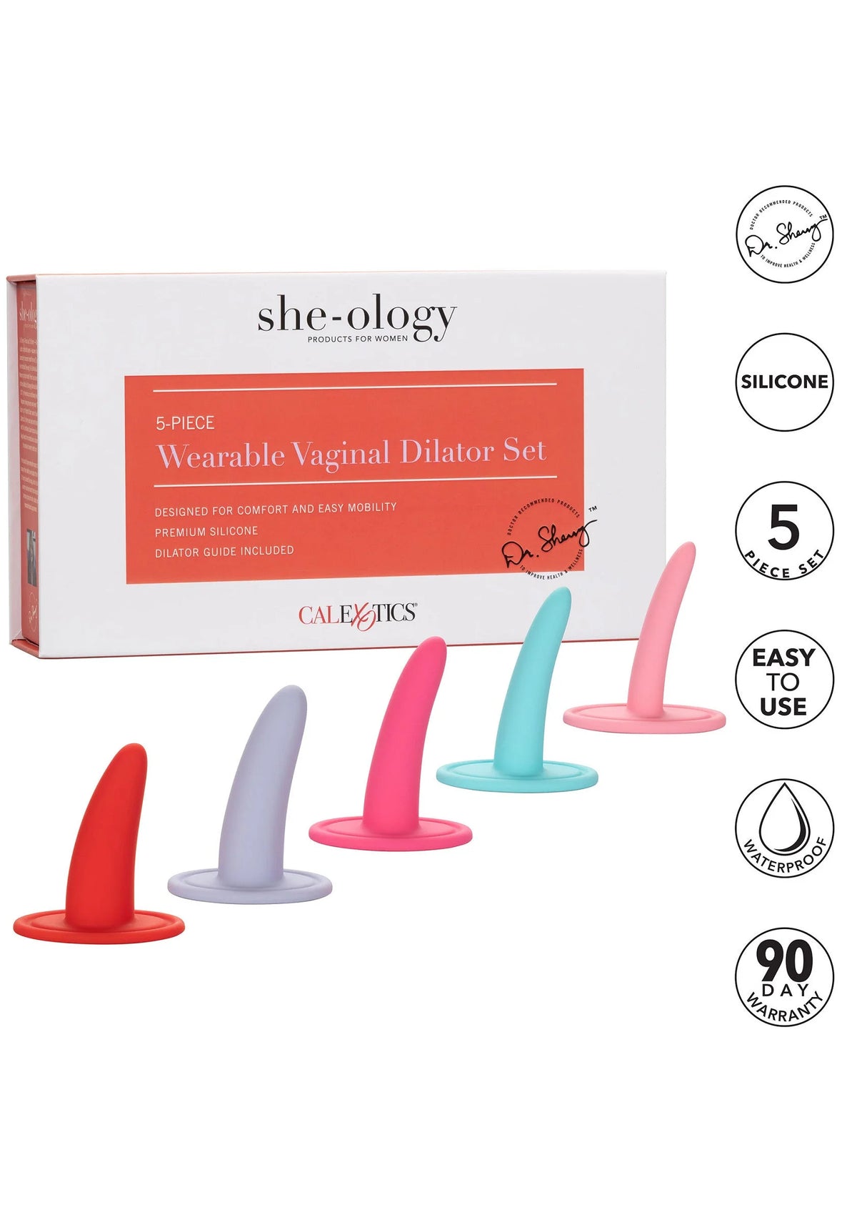 Bestel: She - ology 5 - piece Wearable Vaginal Dilator Set by CalExotics - bij Happytoys: de erotische sex webshop | liever Happy dan Easy ⭐⭐⭐⭐⭐