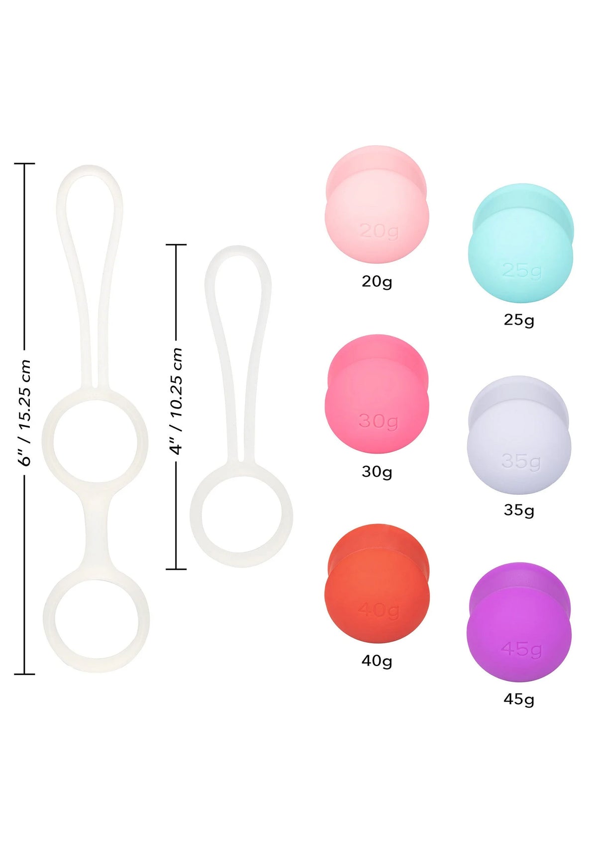 Bestel: CalExotics She - ology Interchangeable Weighted Kegel Set - bij Happytoys: de erotische sex webshop | liever Happy dan Easy ⭐⭐⭐⭐⭐