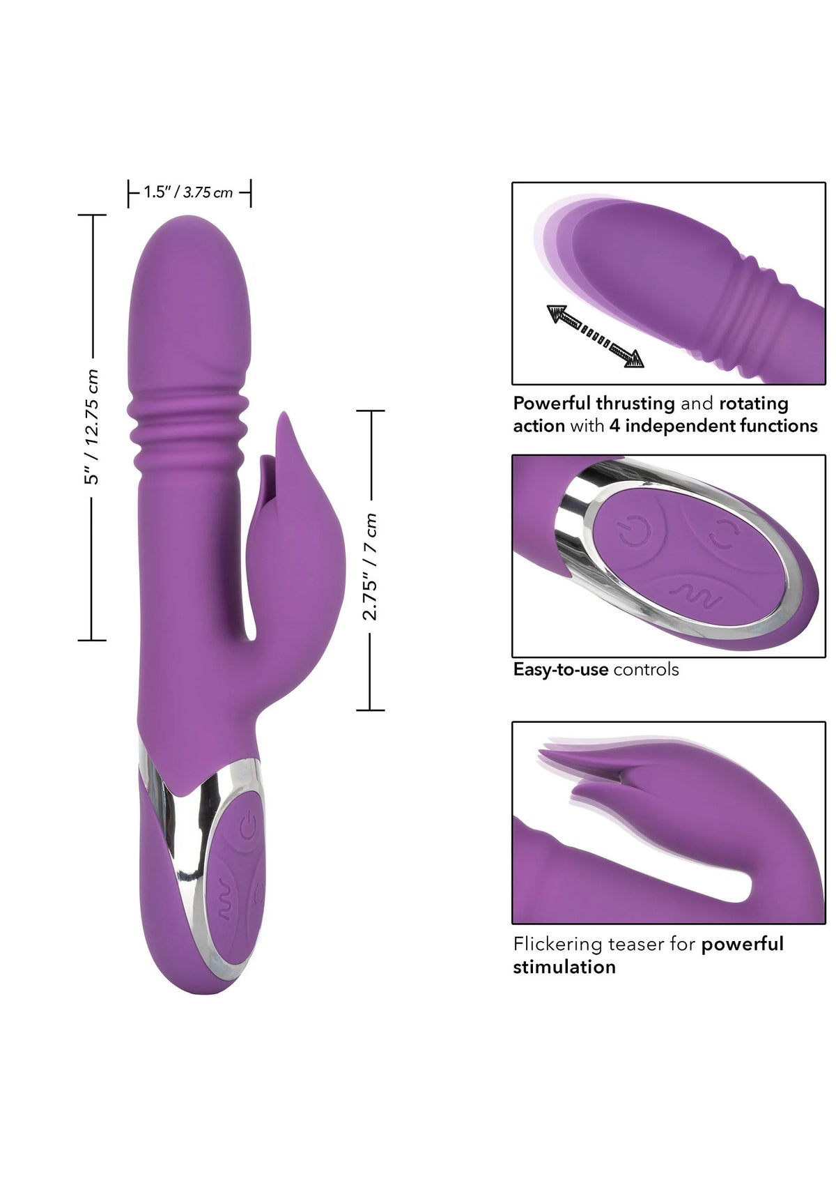 Bestel: Enchanted Kisser Rotating Vibrator by CalExotics - bij Happytoys: de erotische sex webshop | liever Happy dan Easy ⭐⭐⭐⭐⭐