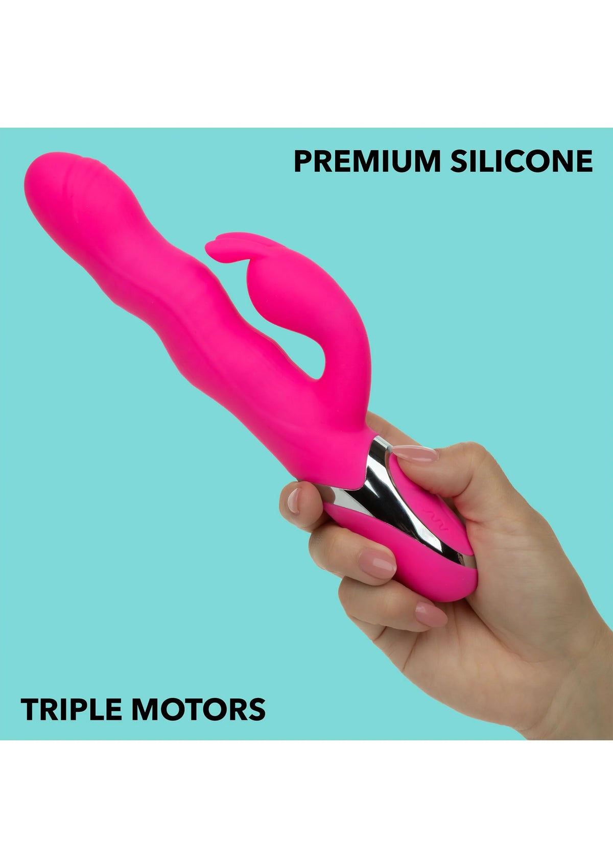Bestel: Wave Action Bunny by CalExotics Enchanted - bij Happytoys: de erotische sex webshop | liever Happy dan Easy ⭐⭐⭐⭐⭐