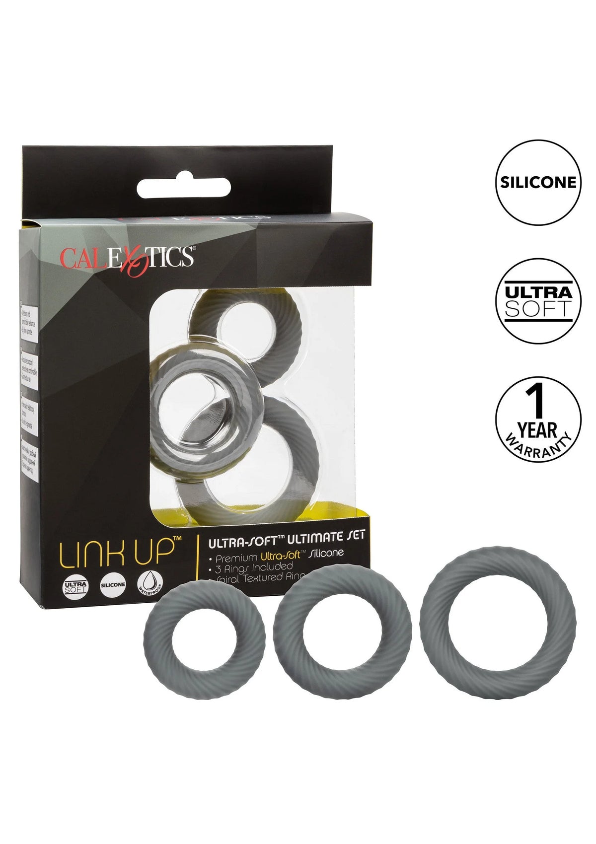 Bestel: Link Up Ultra - Soft Ultimate Set Cockring by CalExotics - bij Happytoys: de erotische sex webshop | liever Happy dan Easy ⭐⭐⭐⭐⭐