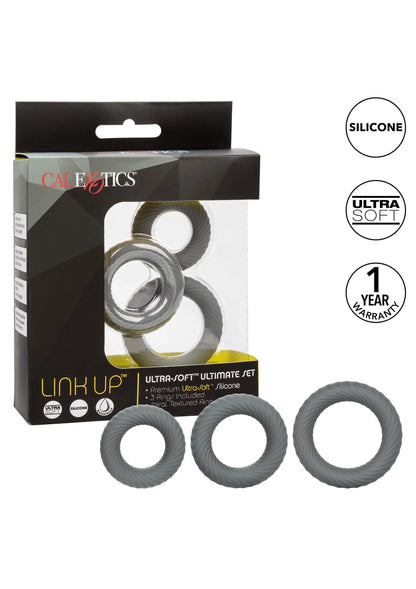 Bestel: Link Up Ultra - Soft Ultimate Set Cockring by CalExotics - bij Happytoys: de erotische sex webshop | liever Happy dan Easy ⭐⭐⭐⭐⭐