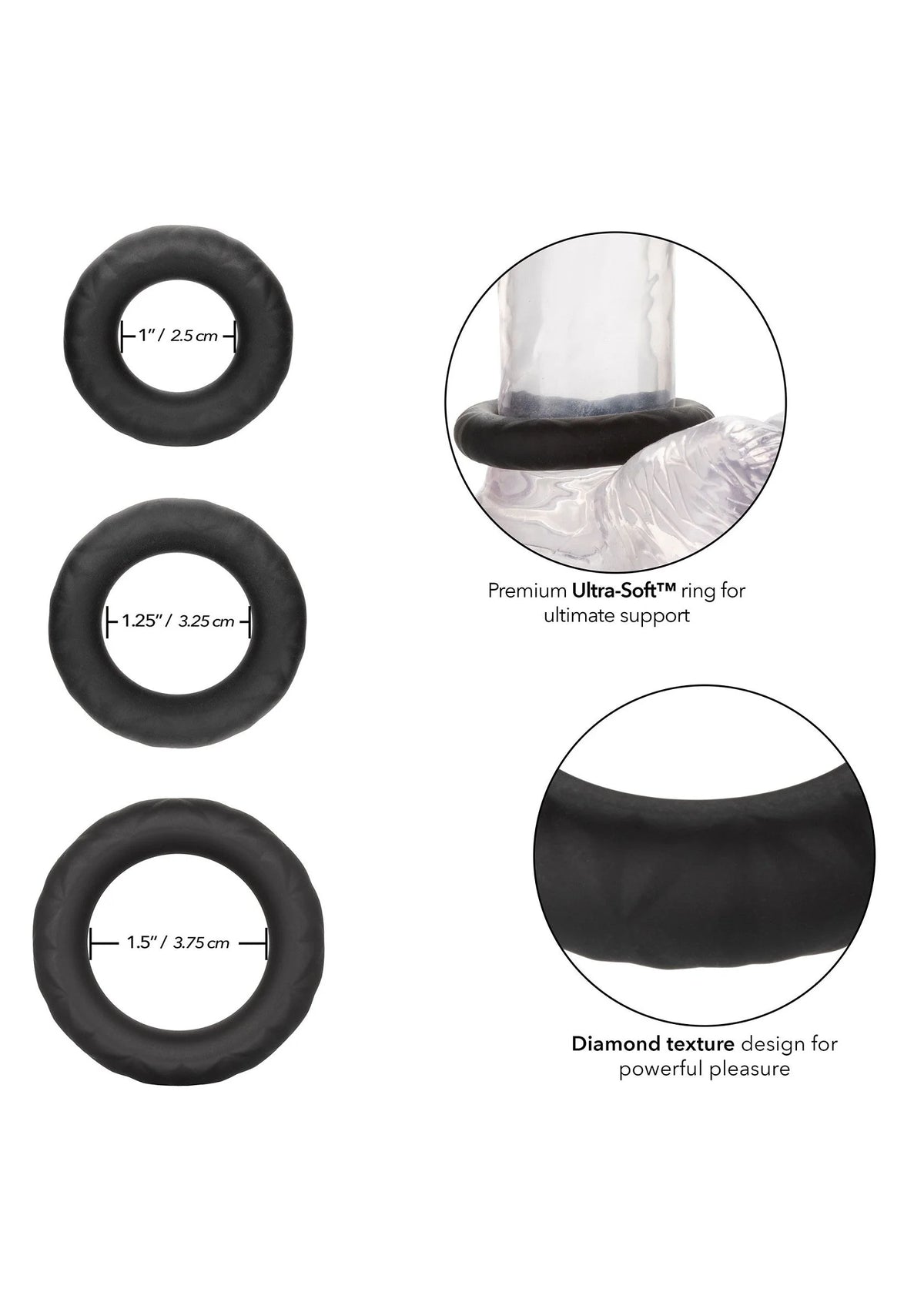 Bestel: Link Up Ultra - Soft Supreme Set cockring by CalExotics - bij Happytoys: de erotische sex webshop | liever Happy dan Easy ⭐⭐⭐⭐⭐