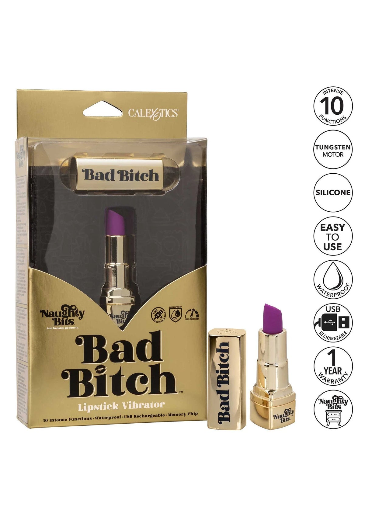Bestel: Naughty Bits Bad Bitch Lipstick Vibrator by CalExotics - bij Happytoys: de erotische sex webshop | liever Happy dan Easy ⭐⭐⭐⭐⭐