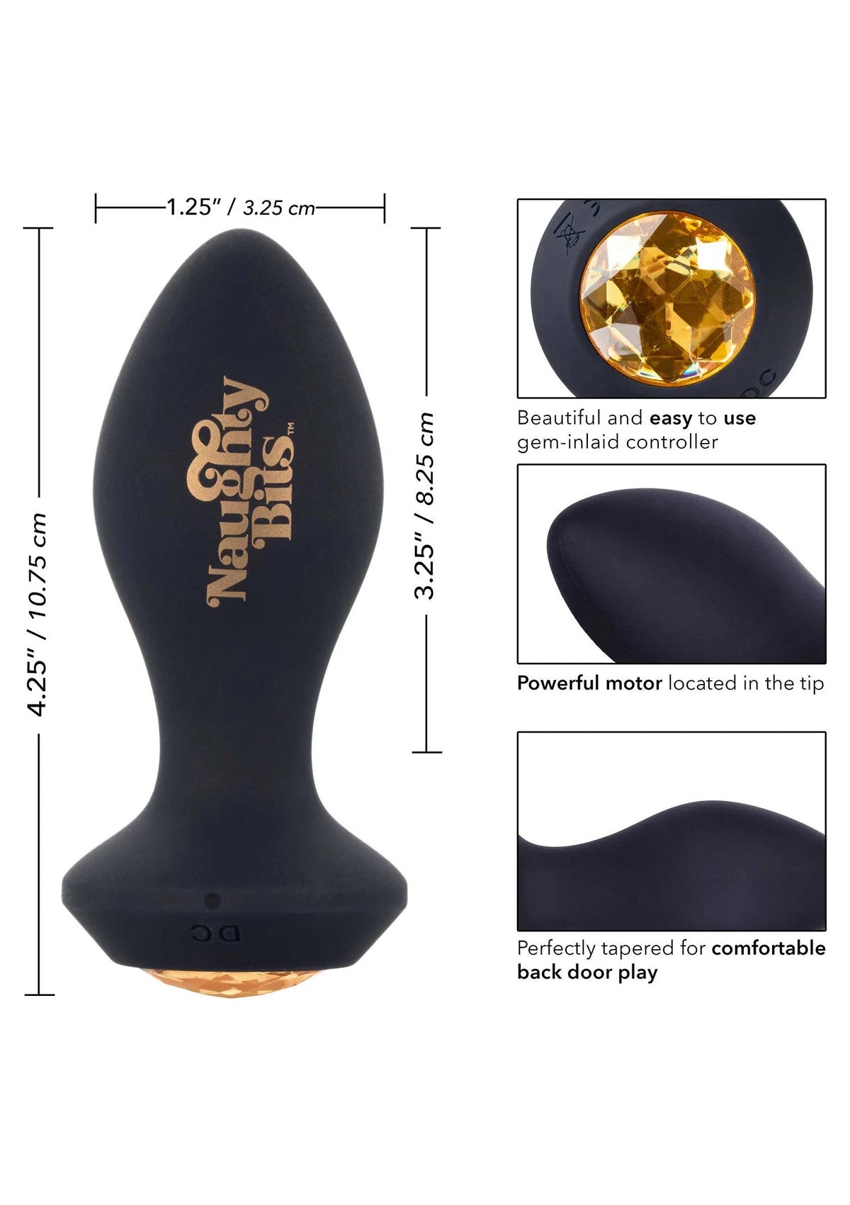 Bestel: Naughty Bits Shake Your Ass Petite Vibrating Butt Plug by CalEotics - bij Happytoys: de erotische sex webshop | liever Happy dan Easy ⭐⭐⭐⭐⭐