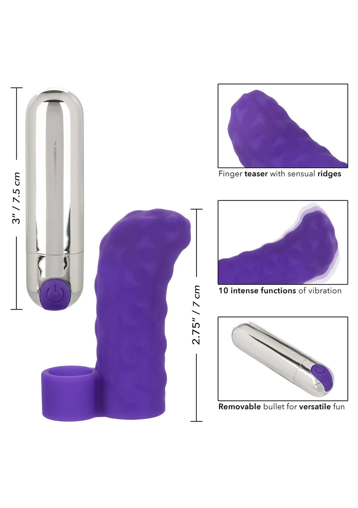 Bestel: Rechargeable Finger Teaser by CalExotics Intimate Play - bij Happytoys: de erotische sex webshop | liever Happy dan Easy ⭐⭐⭐⭐⭐