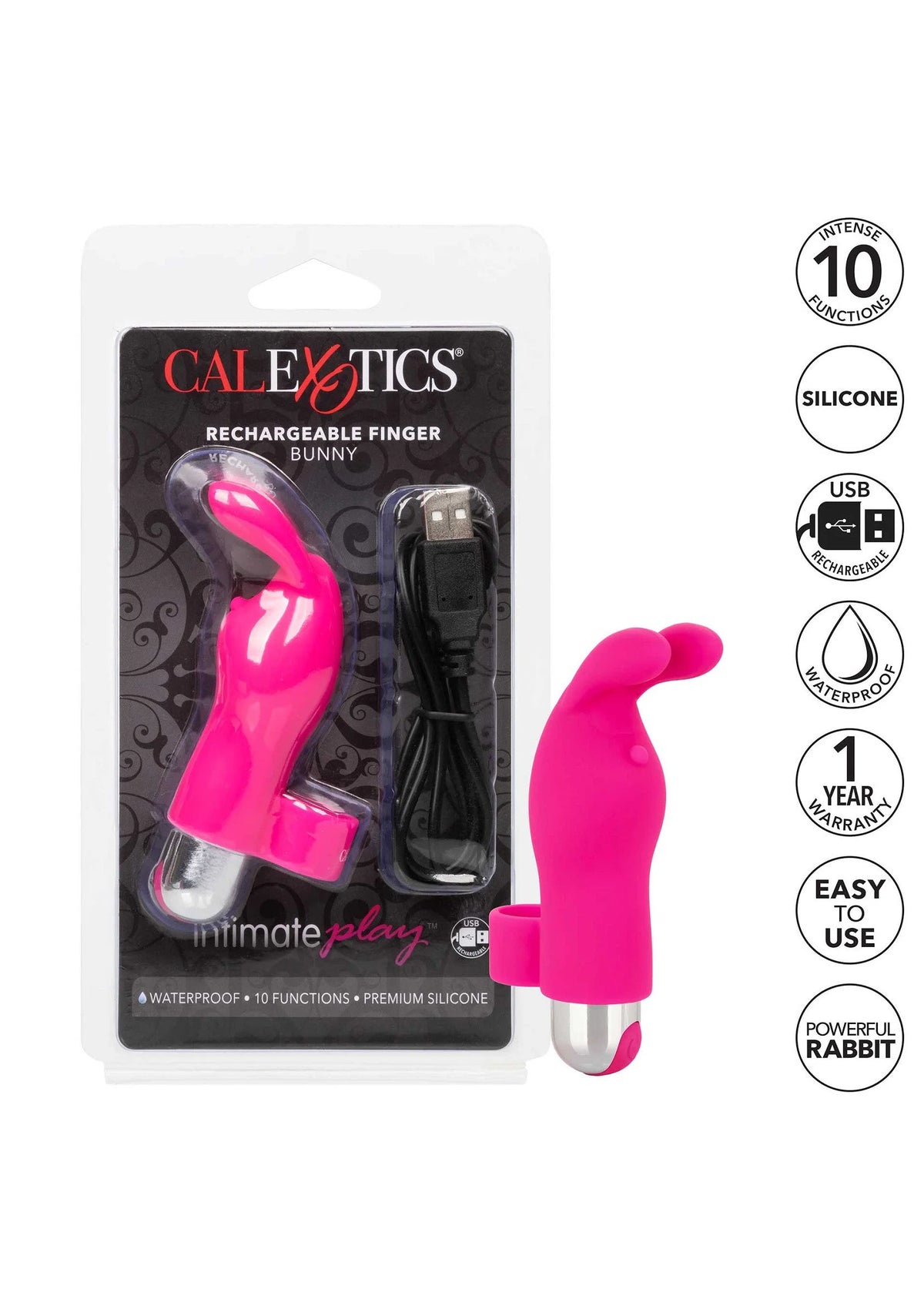 Bestel: Intimate Play Rechargeable Finger Bunny vibrator by CalExotics - bij Happytoys: de erotische sex webshop | liever Happy dan Easy ⭐⭐⭐⭐⭐