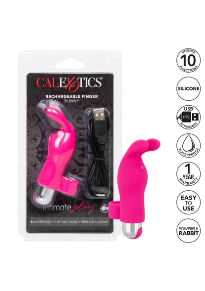 Bestel: Intimate Play Rechargeable Finger Bunny vibrator by CalExotics - bij Happytoys: de erotische sex webshop | liever Happy dan Easy ⭐⭐⭐⭐⭐