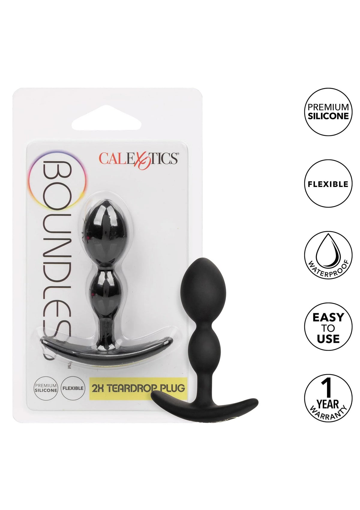 Bestel: Boundless 2X Teardrop Plug by CalExotics - bij Happytoys: de erotische sex webshop | liever Happy dan Easy ⭐⭐⭐⭐⭐