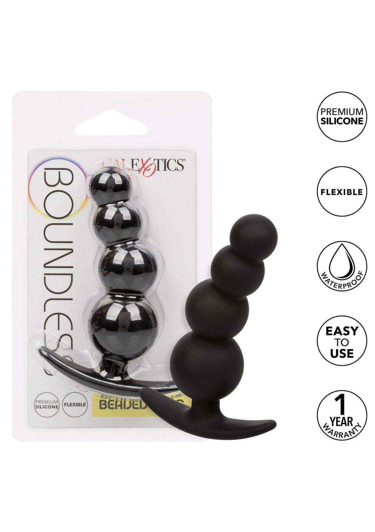 Bestel: Boundless Beaded Plug by CalExotics - bij Happytoys: de erotische sex webshop | liever Happy dan Easy ⭐⭐⭐⭐⭐
