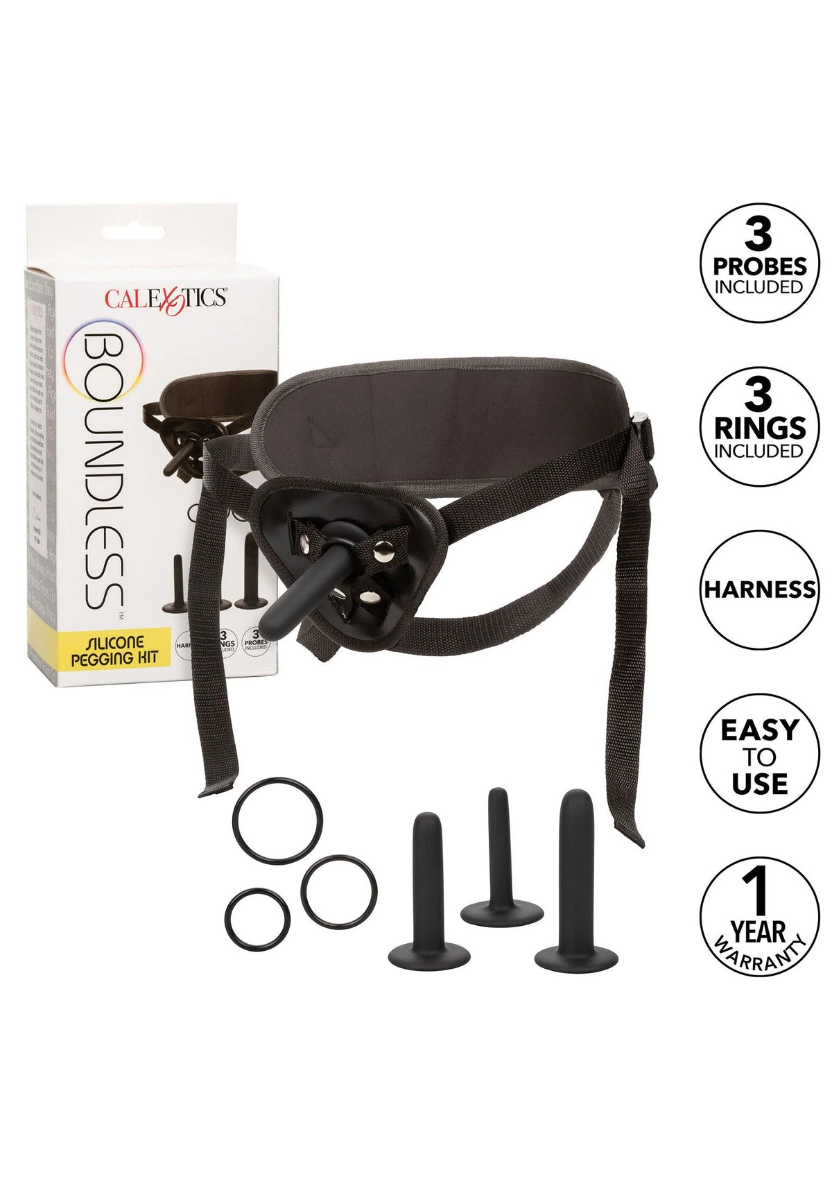 Bestel: Boundless Silicone Pegging Kit by CalExotics - bij Happytoys: de erotische sex webshop | liever Happy dan Easy ⭐⭐⭐⭐⭐