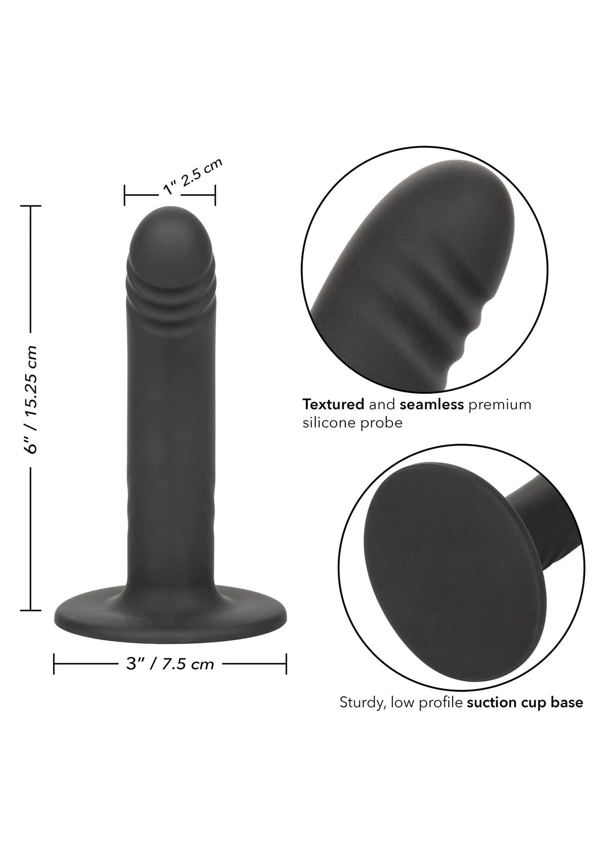 Bestel: Boundless 6”/15.25 cm Ridged Anaal probe by CalExotics - bij Happytoys: de erotische sex webshop | liever Happy dan Easy ⭐⭐⭐⭐⭐