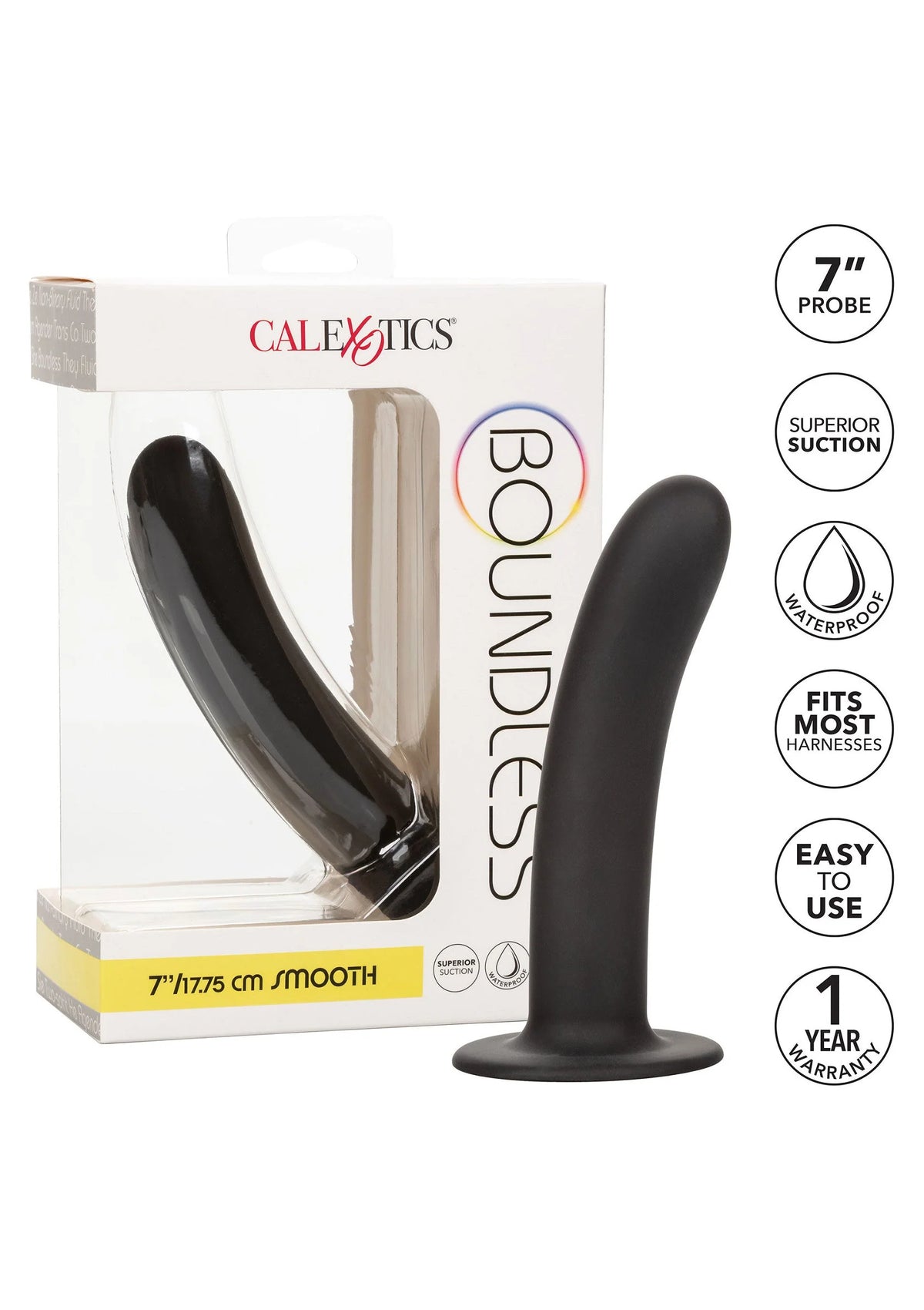 Bestel: Boundless 7”/17.75 cm Smooth Anal Probe by CalExotics - bij Happytoys: de erotische sex webshop | liever Happy dan Easy ⭐⭐⭐⭐⭐
