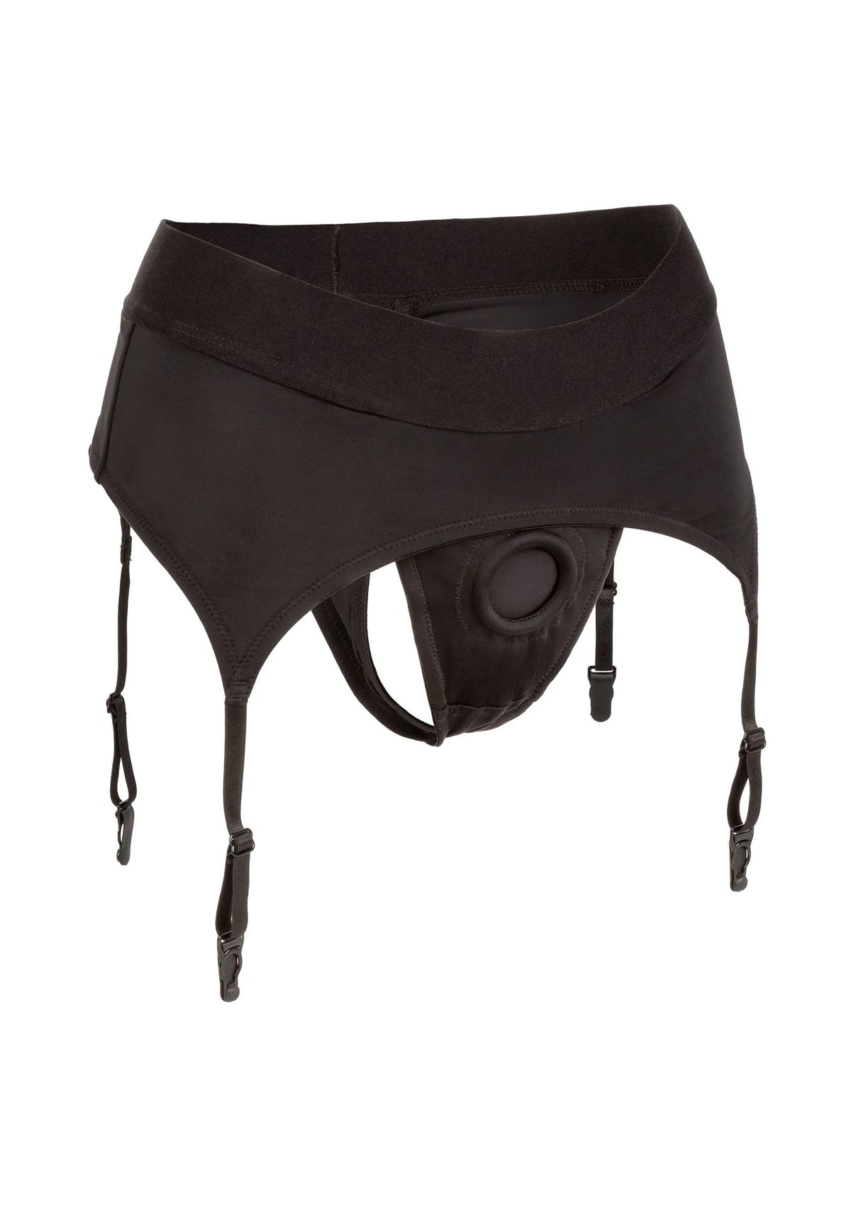 Bestel: Boundless Thong with Garter by CalExotics - bij Happytoys: de erotische sex webshop | liever Happy dan Easy ⭐⭐⭐⭐⭐ - L/XL - 14237 - BLACK - L/XL