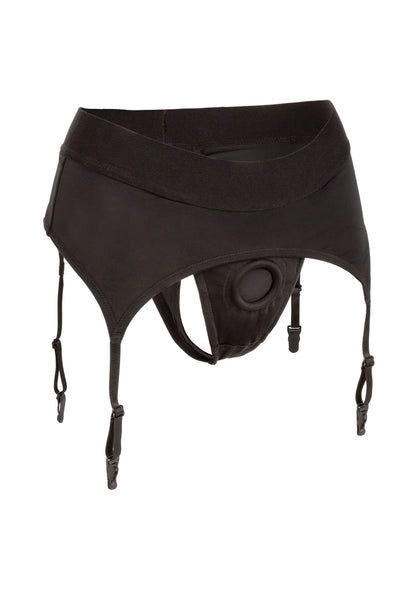Bestel: Boundless Thong with Garter by CalExotics - bij Happytoys: de erotische sex webshop | liever Happy dan Easy ⭐⭐⭐⭐⭐ - L/XL - 14237 - BLACK - L/XL