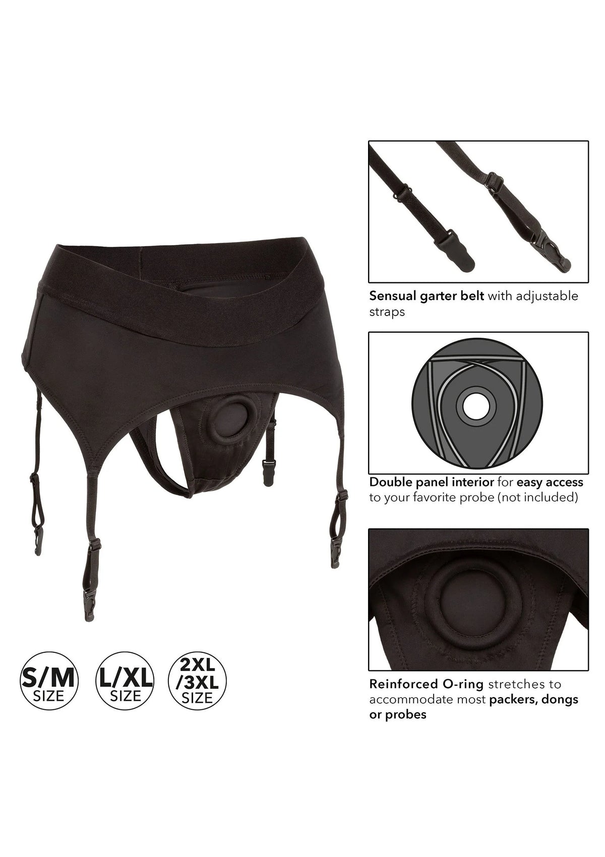 Bestel: Boundless Thong with Garter by CalExotics - bij Happytoys: de erotische sex webshop | liever Happy dan Easy ⭐⭐⭐⭐⭐