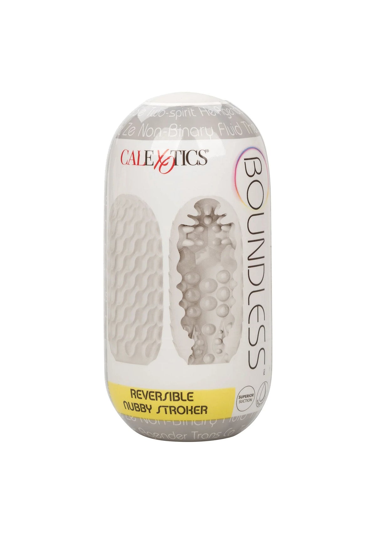Bestel: Boundless Reversible Nubby Stroker by CalExotics - bij Happytoys: de erotische sex webshop | liever Happy dan Easy ⭐⭐⭐⭐⭐