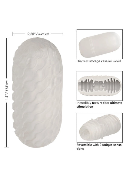 Bestel: Boundless Reversible Ribbed Stroker by CalExotics - bij Happytoys: de erotische sex webshop | liever Happy dan Easy ⭐⭐⭐⭐⭐