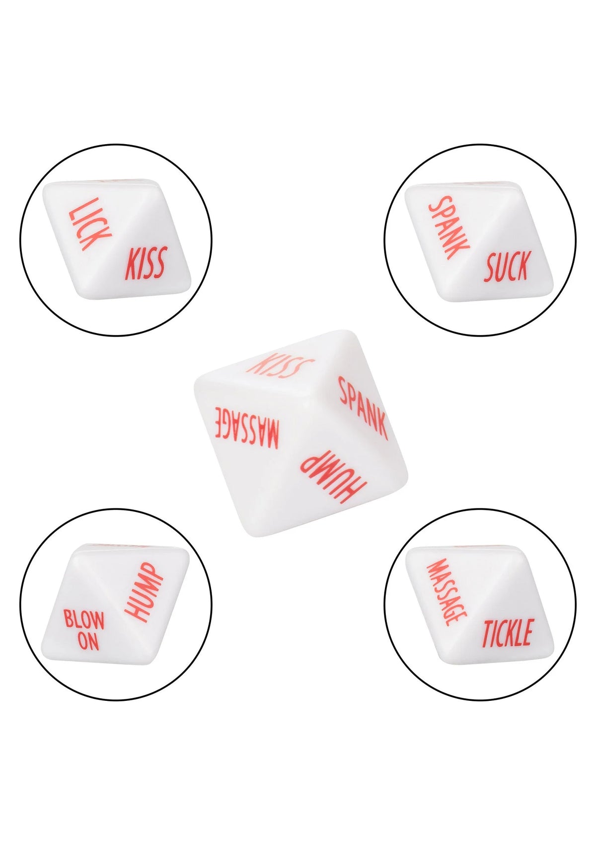 Bestel: Tempt & Tease Dice (EN) by CalExotics - bij Happytoys: de erotische sex webshop | liever Happy dan Easy ⭐⭐⭐⭐⭐