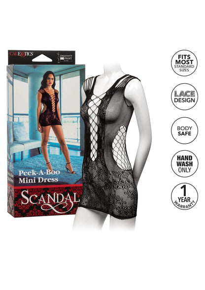 Bestel: Scandal Peek - A - Boo Mini Dress by CalExotics - bij Happytoys: de erotische sex webshop | liever Happy dan Easy ⭐⭐⭐⭐⭐