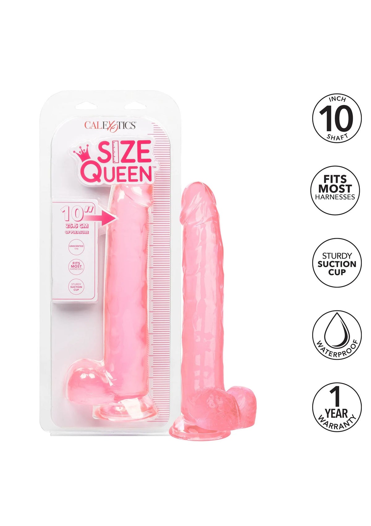 Bestel: Queen Size Dong 10 inch by CalExotics Size Queen - bij Happytoys: de erotische sex webshop | liever Happy dan Easy ⭐⭐⭐⭐⭐