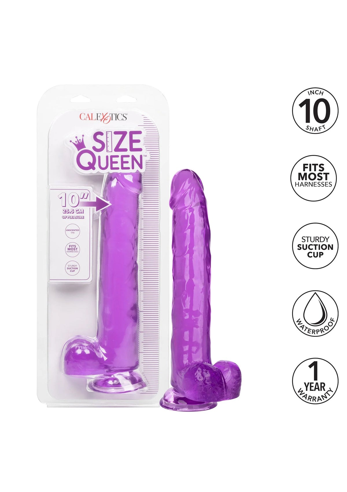 Bestel: Queen Size Dong 10 inch by CalExotics Size Queen - bij Happytoys: de erotische sex webshop | liever Happy dan Easy ⭐⭐⭐⭐⭐