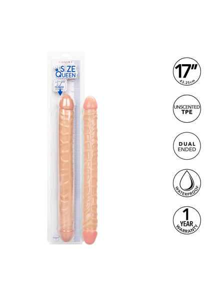 Bestel: Size Queen Double Dong 17 inch by CalExotics - bij Happytoys: de erotische sex webshop | liever Happy dan Easy ⭐⭐⭐⭐⭐