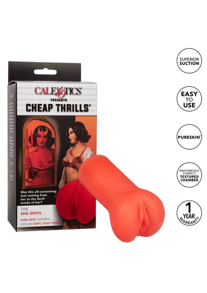 Bestel: Cheap Thrills The She - Devil Masturbator Stroker by CalExotics - bij Happytoys: de erotische sex webshop | liever Happy dan Easy ⭐⭐⭐⭐⭐