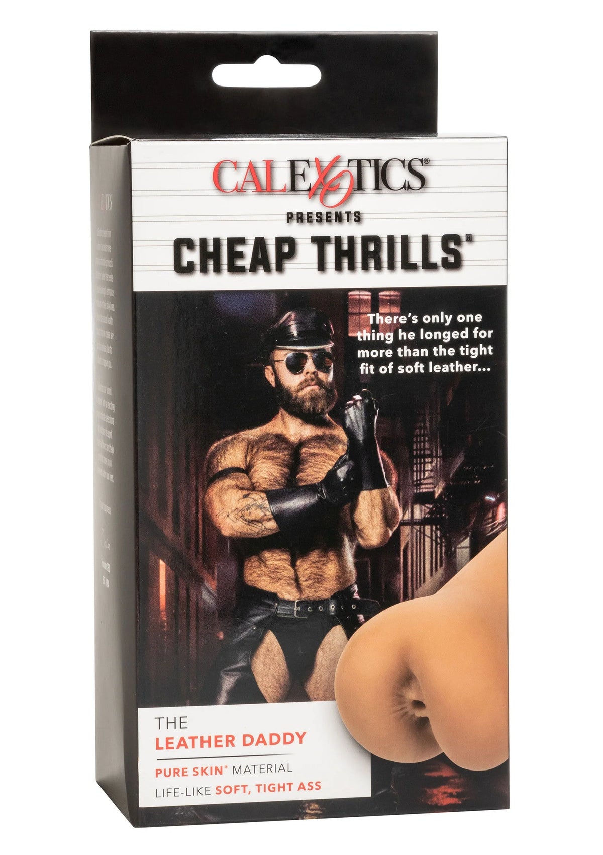 Bestel: Cheap Thrills The Leather Daddy Stroker Masturbator by CalExotics - bij Happytoys: de erotische sex webshop | liever Happy dan Easy ⭐⭐⭐⭐⭐