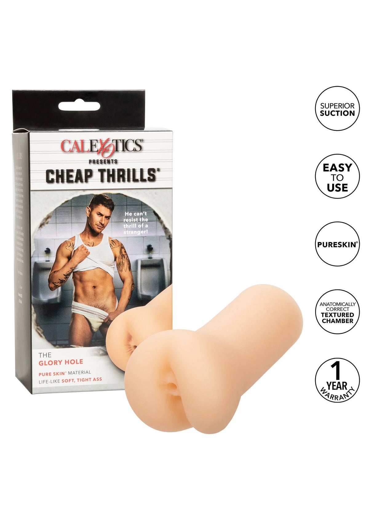 Bestel: Cheap Thrills The Glory Hole Masturbator Stroker by CalExotics - bij Happytoys: de erotische sex webshop | liever Happy dan Easy ⭐⭐⭐⭐⭐