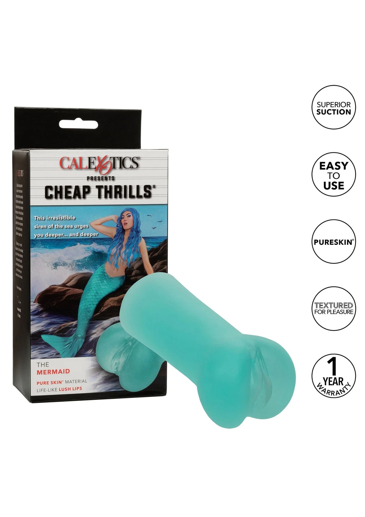 Bestel: Cheap Thrills The Mermaid Masturbator Stroker by CalExotics - bij Happytoys: de erotische sex webshop | liever Happy dan Easy ⭐⭐⭐⭐⭐
