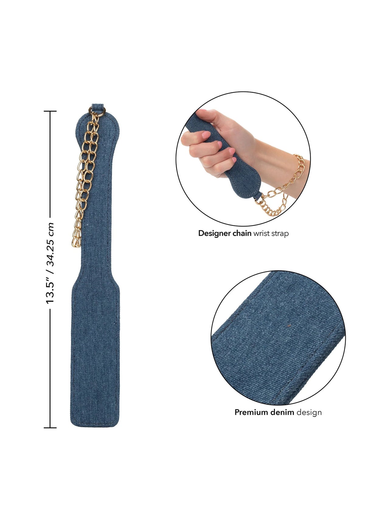 Bestel: Ride 'em Premium Denim Collection Paddle by CalExotics - bij Happytoys: de erotische sex webshop | liever Happy dan Easy ⭐⭐⭐⭐⭐