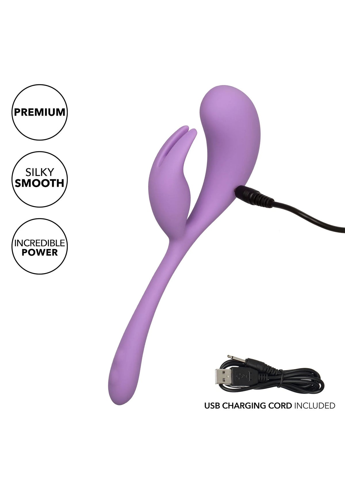 Bestel: Elle Liquid Silicone Dual Flicker Vibrator by CalExotics - bij Happytoys: de erotische sex webshop | liever Happy dan Easy ⭐⭐⭐⭐⭐
