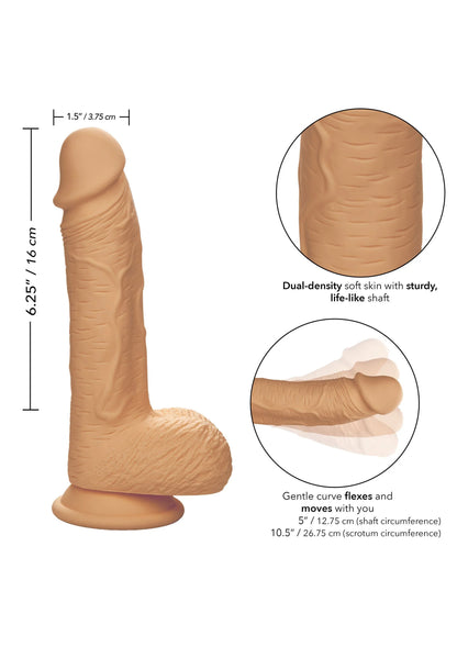 Bestel: Dual Density Silicone Stud Brown 6.25 inch by CalExotics - bij Happytoys: de erotische sex webshop | liever Happy dan Easy ⭐⭐⭐⭐⭐