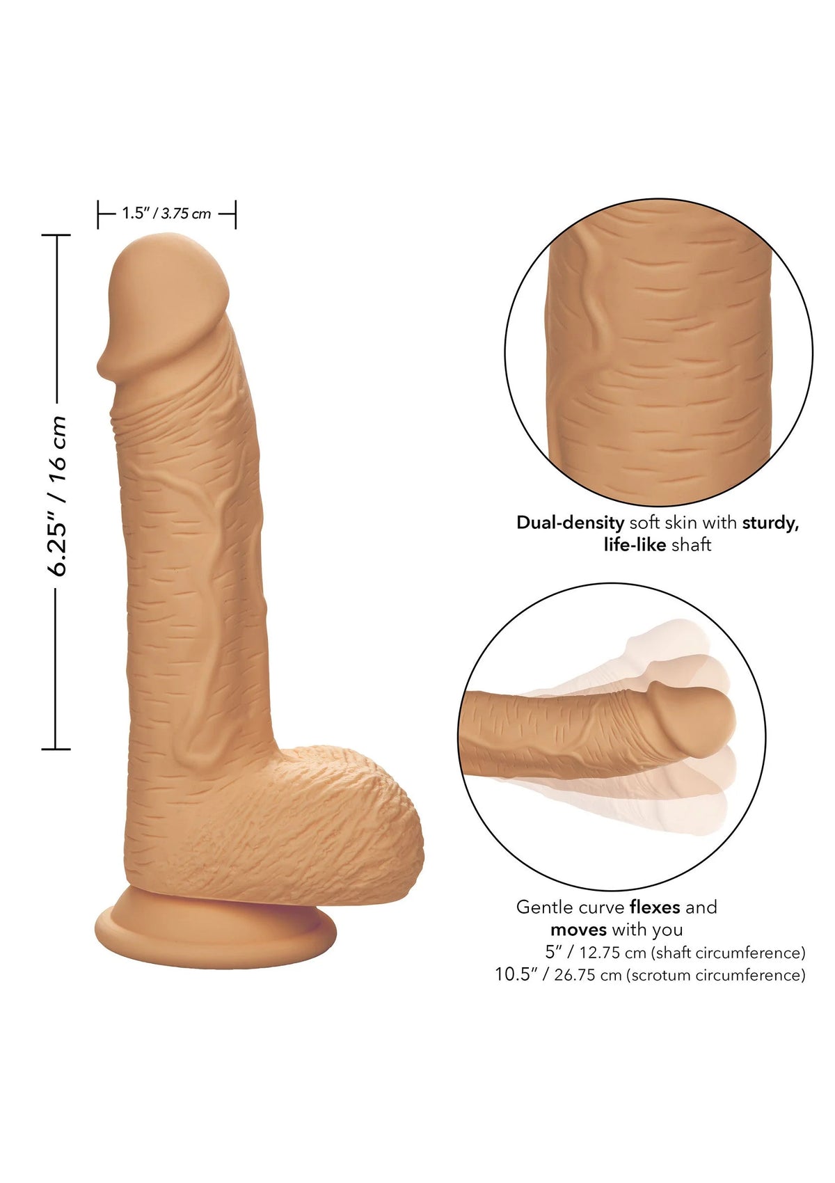 Bestel: Dual Density Silicone Stud Skin 6.25 inch by CalExotics - bij Happytoys: de erotische sex webshop | liever Happy dan Easy ⭐⭐⭐⭐⭐