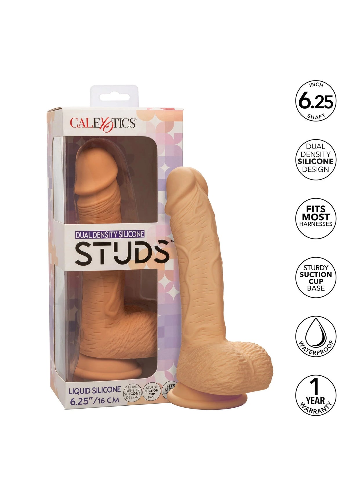 Bestel: Dual Density Silicone Stud Skin 6.25 inch by CalExotics - bij Happytoys: de erotische sex webshop | liever Happy dan Easy ⭐⭐⭐⭐⭐