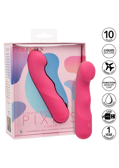 Bestel: Liquid Silicone Pixies Curvy vibrator by CalExotics - bij Happytoys: de erotische sex webshop | liever Happy dan Easy ⭐⭐⭐⭐⭐