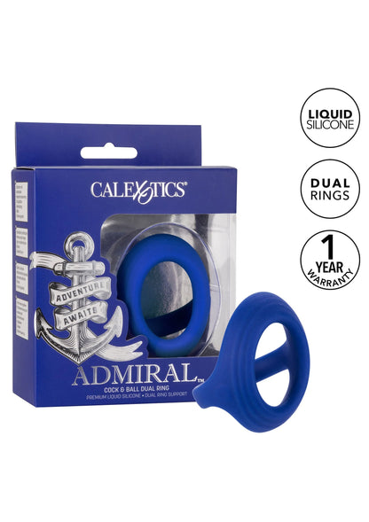 Bestel: Admiral Cock & Ball Dual Ring by CalExotics - bij Happytoys: de erotische sex webshop | liever Happy dan Easy ⭐⭐⭐⭐⭐