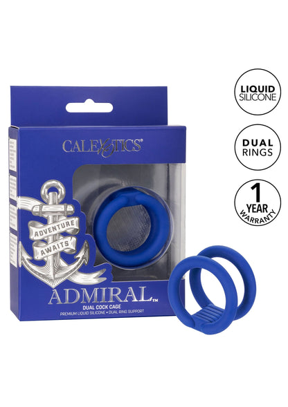 Bestel: Admiral Dual Cock Cage by CalExotics - bij Happytoys: de erotische sex webshop | liever Happy dan Easy ⭐⭐⭐⭐⭐