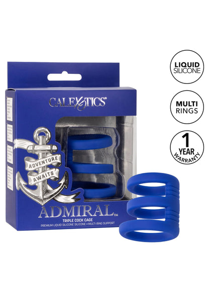 Bestel: CalExotics Admiral Triple Cock Cage - bij Happytoys: de erotische sex webshop | liever Happy dan Easy ⭐⭐⭐⭐⭐