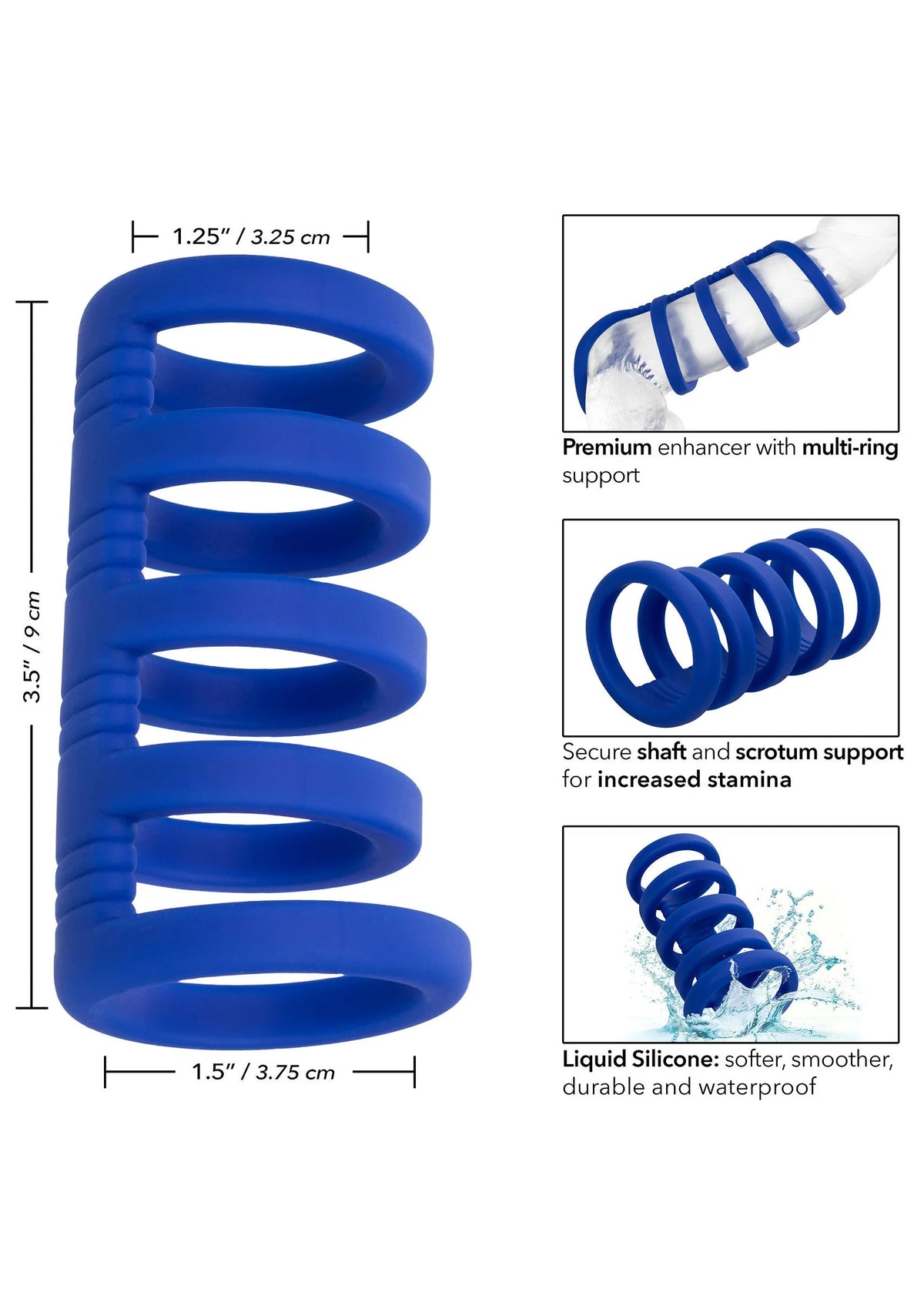 Bestel: Admiral Xtreme Cock Cage by CalExotics - bij Happytoys: de erotische sex webshop | liever Happy dan Easy ⭐⭐⭐⭐⭐