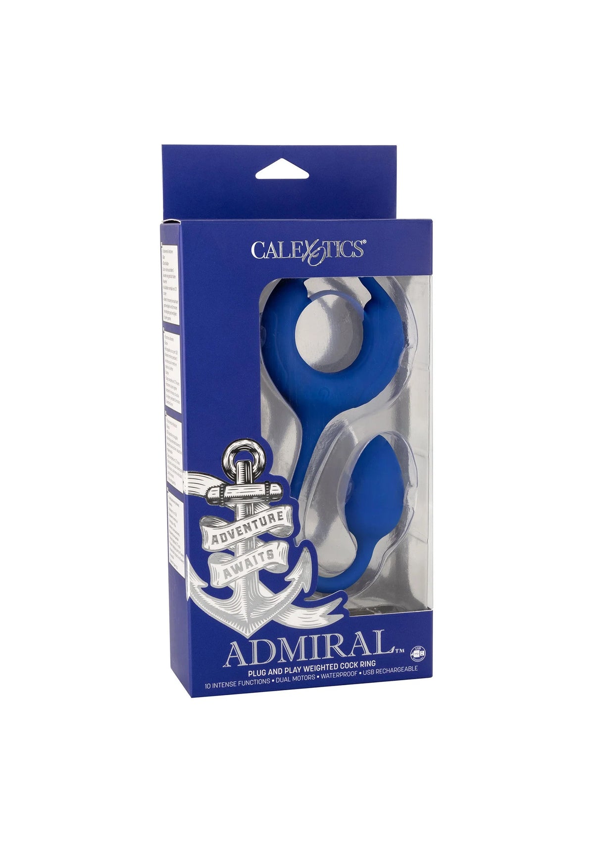 Bestel: Admiral Plug and Play Weighted Cock Ring by CalExotics - bij Happytoys: de erotische sex webshop | liever Happy dan Easy ⭐⭐⭐⭐⭐