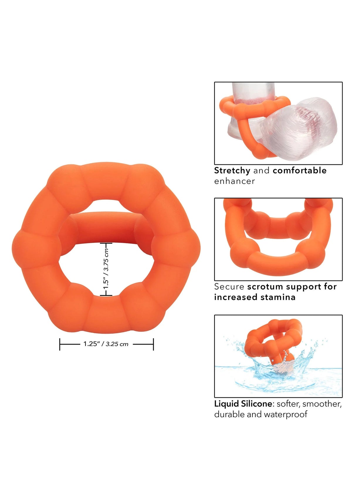 Bestel: Alpha Liquid Silicone All Star Ring by CalExotics - bij Happytoys: de erotische sex webshop | liever Happy dan Easy ⭐⭐⭐⭐⭐