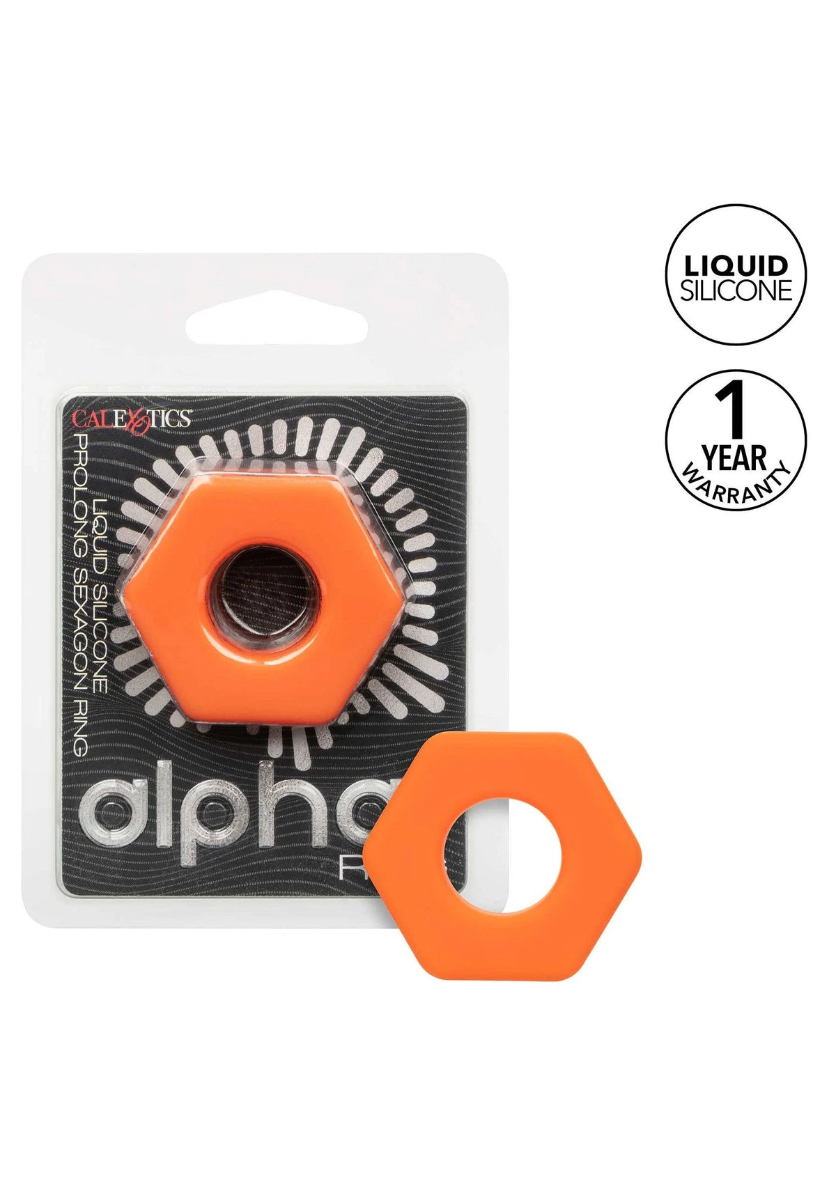 Bestel: Alpha Liquid Silicone Prolong Sexagon Ring by CalExotics - bij Happytoys: de erotische sex webshop | liever Happy dan Easy ⭐⭐⭐⭐⭐