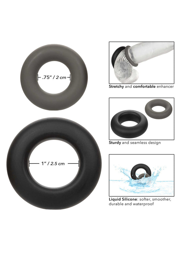 Bestel: Alpha Prolong Set Of 2 cockrings by CalExotics Alpha - bij Happytoys: de erotische sex webshop | liever Happy dan Easy ⭐⭐⭐⭐⭐