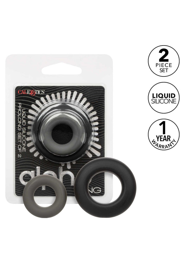 Bestel: Alpha Prolong Set Of 2 cockrings by CalExotics Alpha - bij Happytoys: de erotische sex webshop | liever Happy dan Easy ⭐⭐⭐⭐⭐