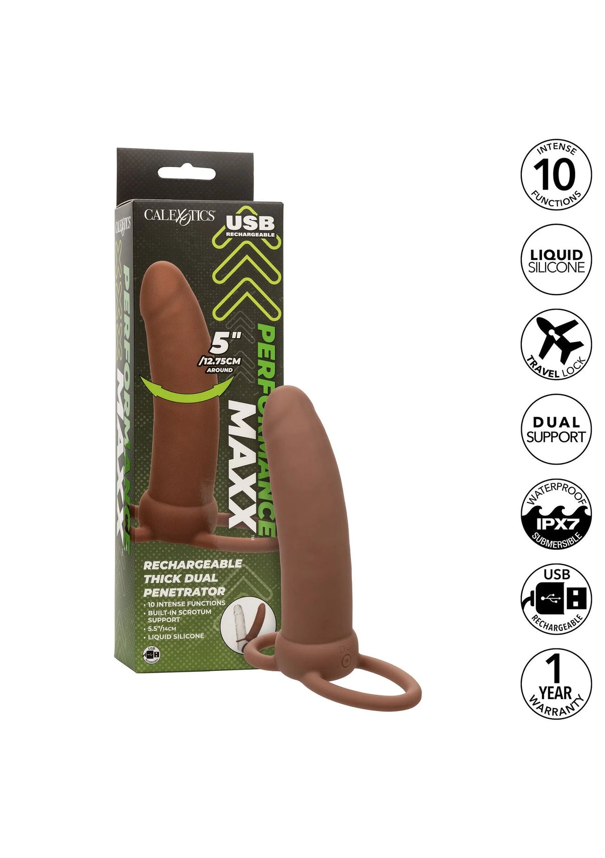 Bestel: Thick Dual Penetrator by CalExotics - bij Happytoys: de erotische sex webshop | liever Happy dan Easy ⭐⭐⭐⭐⭐