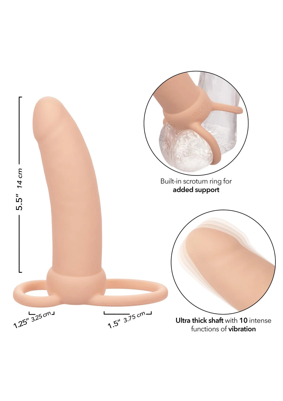 Bestel: Thick Dual Penetrator by CalExotics - bij Happytoys: de erotische sex webshop | liever Happy dan Easy ⭐⭐⭐⭐⭐