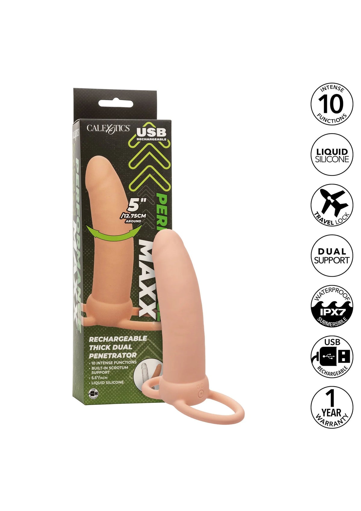 Bestel: Thick Dual Penetrator by CalExotics - bij Happytoys: de erotische sex webshop | liever Happy dan Easy ⭐⭐⭐⭐⭐