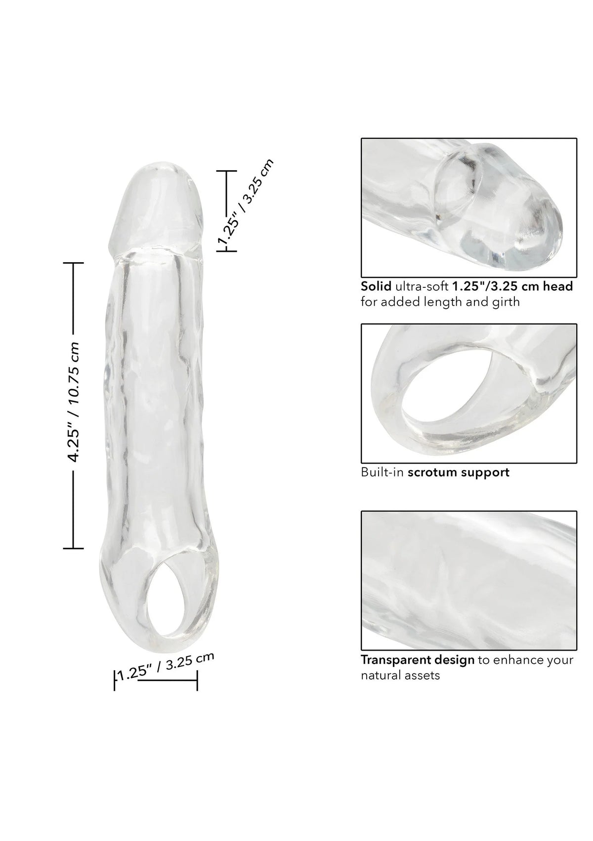 Bestel: Performance Maxx Clear Extension 5.5' by CalExotics - bij Happytoys: de erotische sex webshop | liever Happy dan Easy ⭐⭐⭐⭐⭐